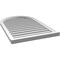 Ekena Millwork Round Top Surface Mount PVC Gable Vent: Functional, w/ 2"W x 2"P Brickmould Sill Frame, 26"W x 40"H GVPRT26X4003SF - alternate 4
